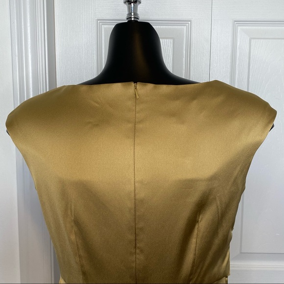 Donna Ricco NY Lord & Taylor Midas Dress Women’s Size 4 Gold - Picture 6 of 10